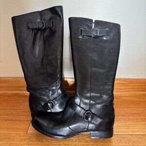 Born Tall Black Leather Riding Boots Size 8